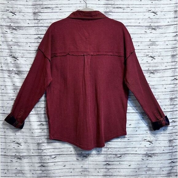 Sundance Waffle Knit Prudence Oversized Boho Shirt Jacket - Picture 7 of 9